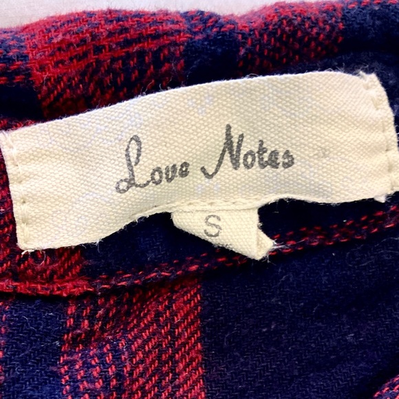 Plaid boutique red and navy flannel - Picture 2 of 3